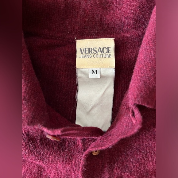 VERSACE vintage maroon wool sweater - Picture 8 of 10